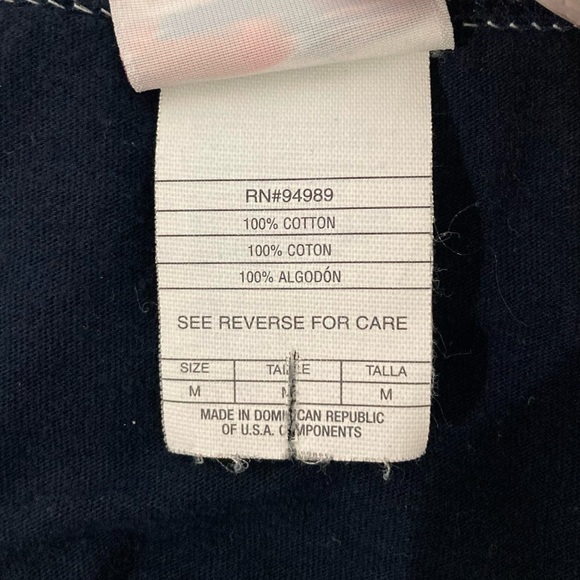 GENUINE MERCHANDISE Navy Detroit Tigers ⚾️ V neck T Shirt Stud Detail Medium - Picture 11 of 12